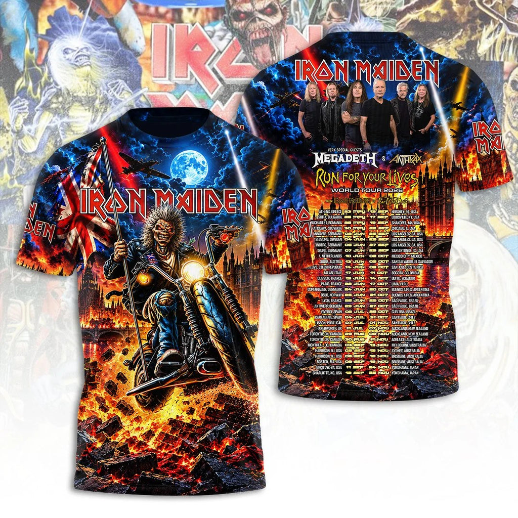 Iron Maiden Tour 2026 3D Apparel – TANTN26028