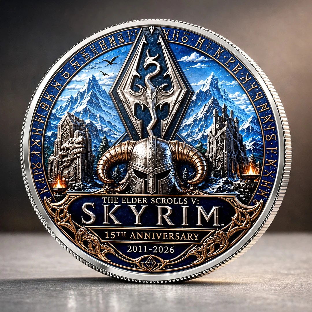The Elder Scrolls V: Skyrim 15th Anniversary 2026 Commemorative Coin – TANTN26086