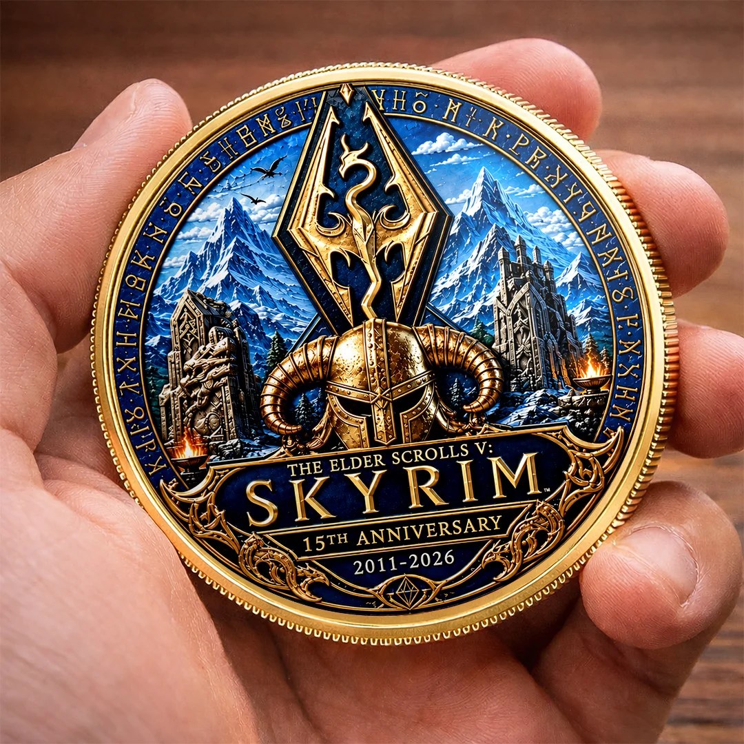 The Elder Scrolls V: Skyrim 15th Anniversary 2026 Commemorative Coin – TANTN26086