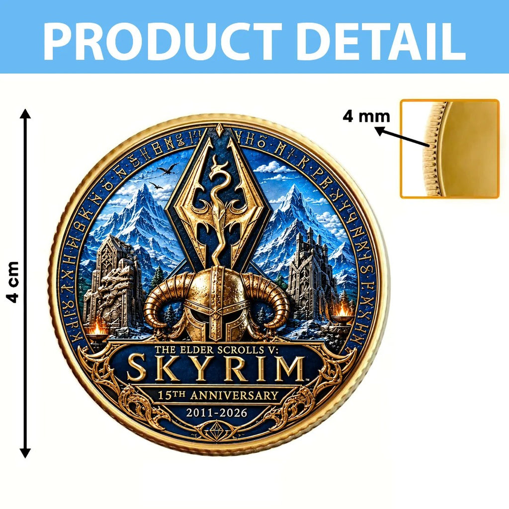 The Elder Scrolls V: Skyrim 15th Anniversary 2026 Commemorative Coin – TANTN26086