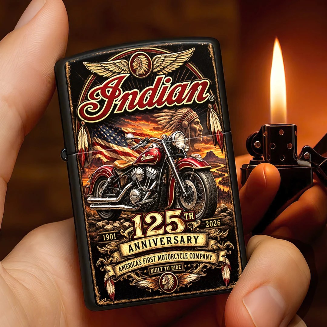 Indian Motorcycle 125th Anniversary 2026 Zippo Lighter Case (No Insert) – TANTN26107