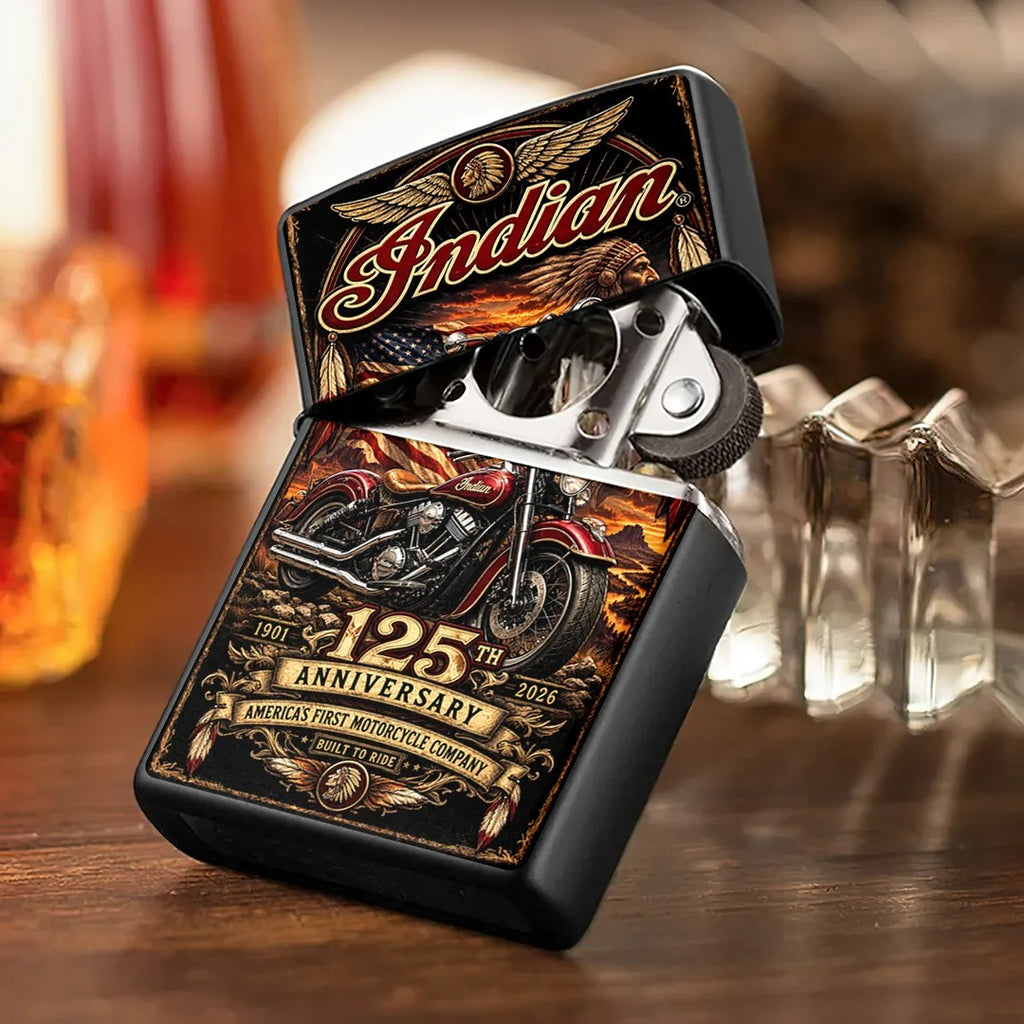 Indian Motorcycle 125th Anniversary 2026 Zippo Lighter Case (No Insert) – TANTN26107