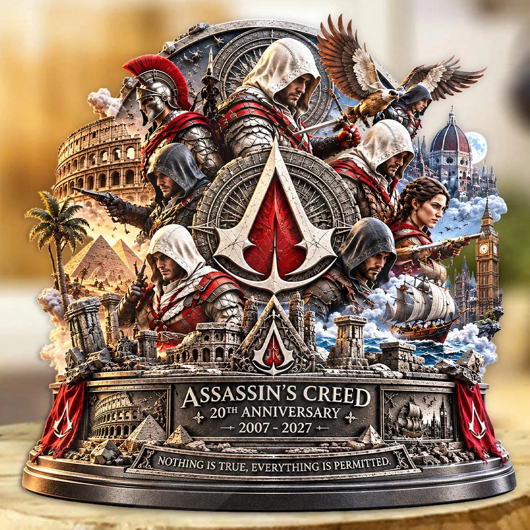 Assassin's Creed 20th Anniversary 2027 Custom Shape Acrylic Plaque – TANTN26180