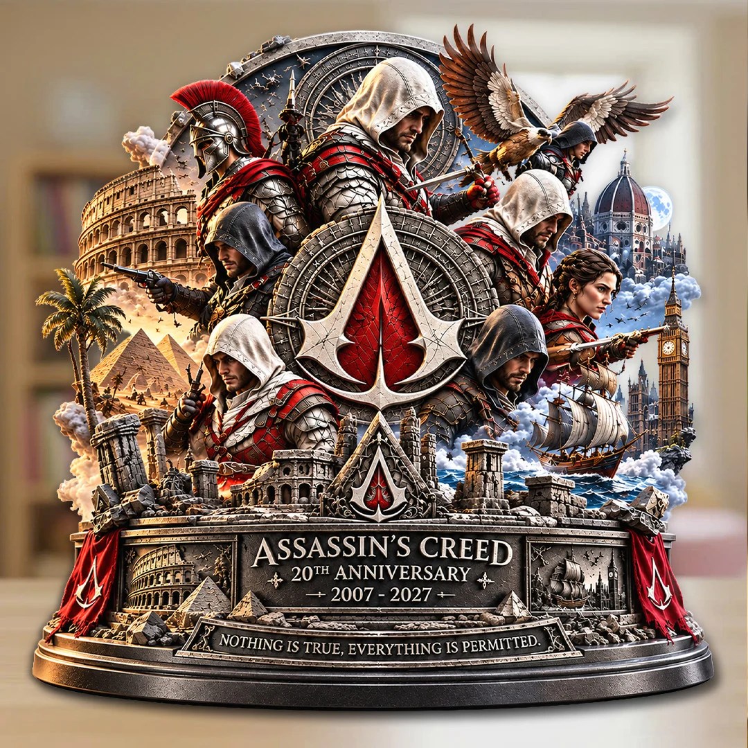 Assassin's Creed 20th Anniversary 2027 Custom Shape Acrylic Plaque – TANTN26180