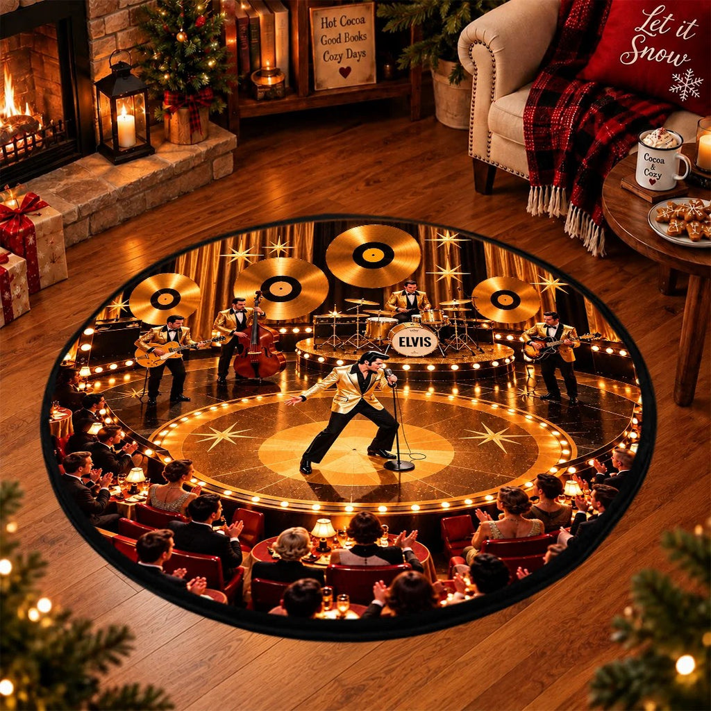 Elvis Presley Foldable Round Rug – TANTN26212