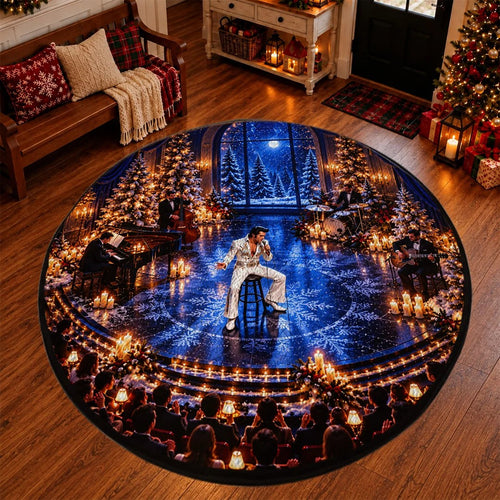 Elvis Presley Foldable Round Rug – TANTN26213