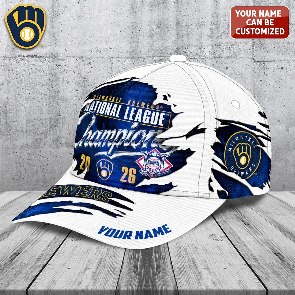 Personalized Milwaukee Brewers 2026 National League Champions Classic Cap – TANTN26289