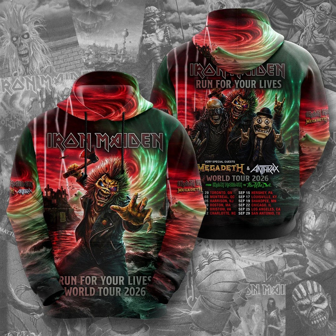 Iron Maiden 2026 World Tour 3D Apparel – TMTHU9073