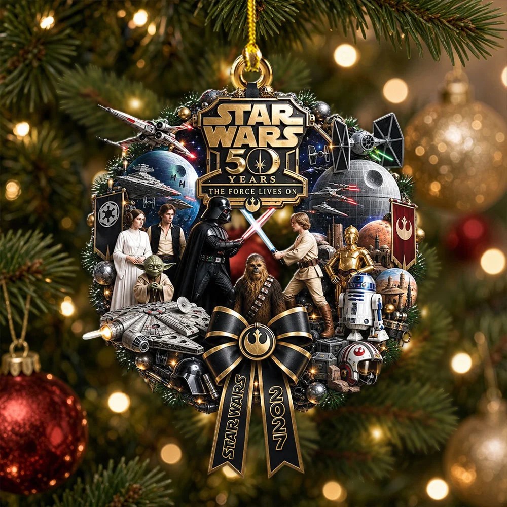 Star Wars 50th Anniversary Custom Shape 2-side Printed Acrylic Ornament – TMTHU9678