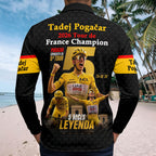 Tadej Pogačar 2026 Tour de France Champion Zip Polo Shirt – TMTHU7862