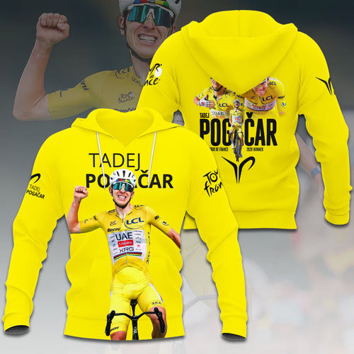 Tadej Pogacar 2026 Tour de France Winner 3D Apparel – HOATT19936