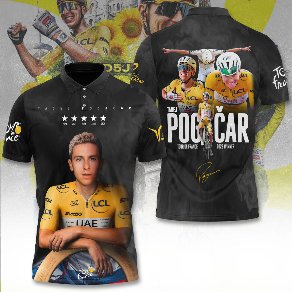 Tadej Pogacar Tour de France Winner 2026 3D Apparel – TANTN24598