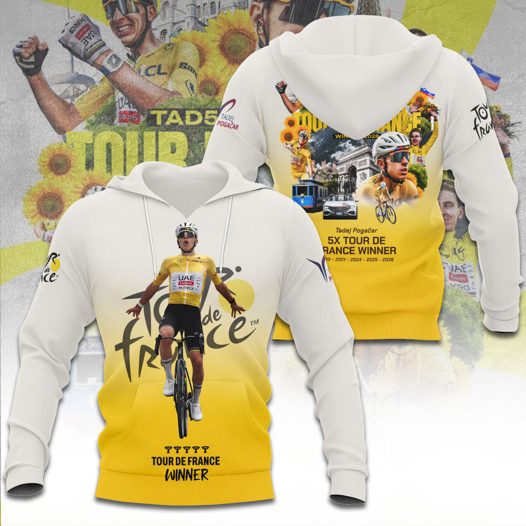 Tadej Pogacar Tour de France Winner 2026 3D Apparel – TANTN24619