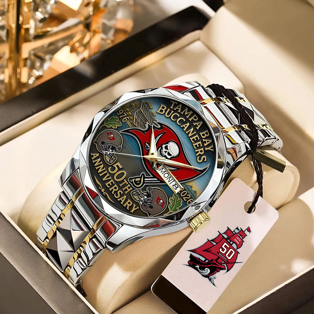 Tampa Bay Buccaneers Alloy Luxury Quartz Watch – TANTN 15286