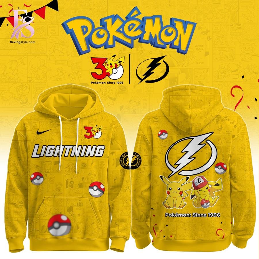 Tampa Bay Lightning Pokemon 30th Anniversary Hoodie