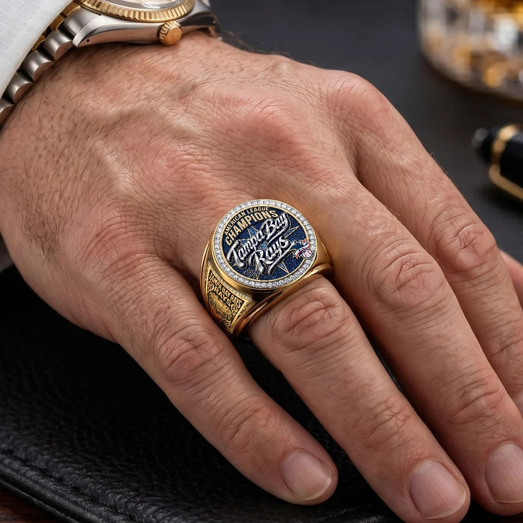 Tampa Bay Rays 2026 American League Champions 3D Engraved Ring – TMTHU10205