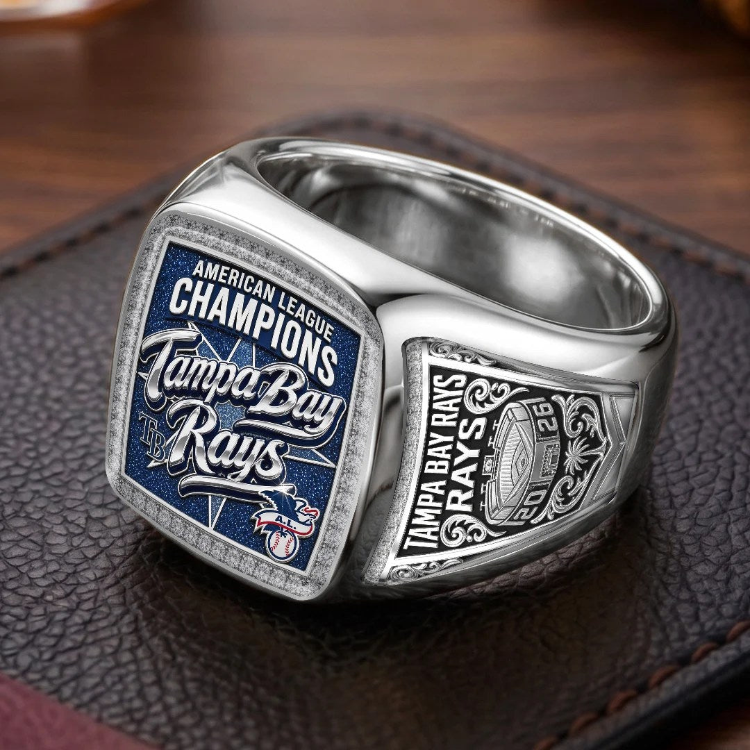 Tampa Bay Rays 2026 American League Champions 3D Engraved Ring – TMTHU10205