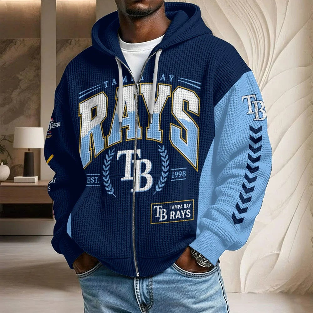 Tampa Bay Rays 2026 American League Champions 3D Unisex Waffle Hoodie – TMTHU10202