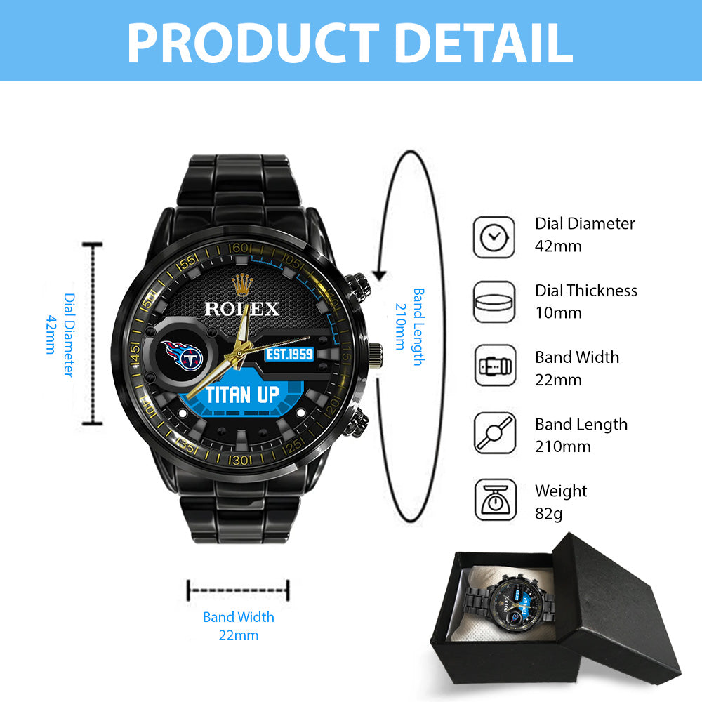 Tennessee Titans x Rolex Black Stainless Steel Watch – MAITM13223