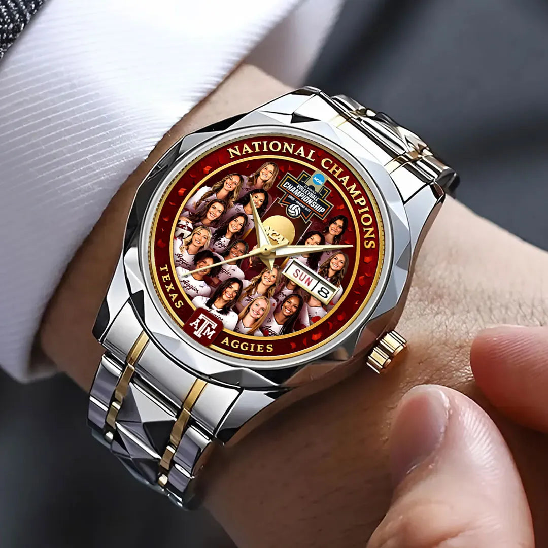 Texas A&M 2025 Women's Volleyball National Champions Alloy Luxury Quartz Watch – HOATT15365