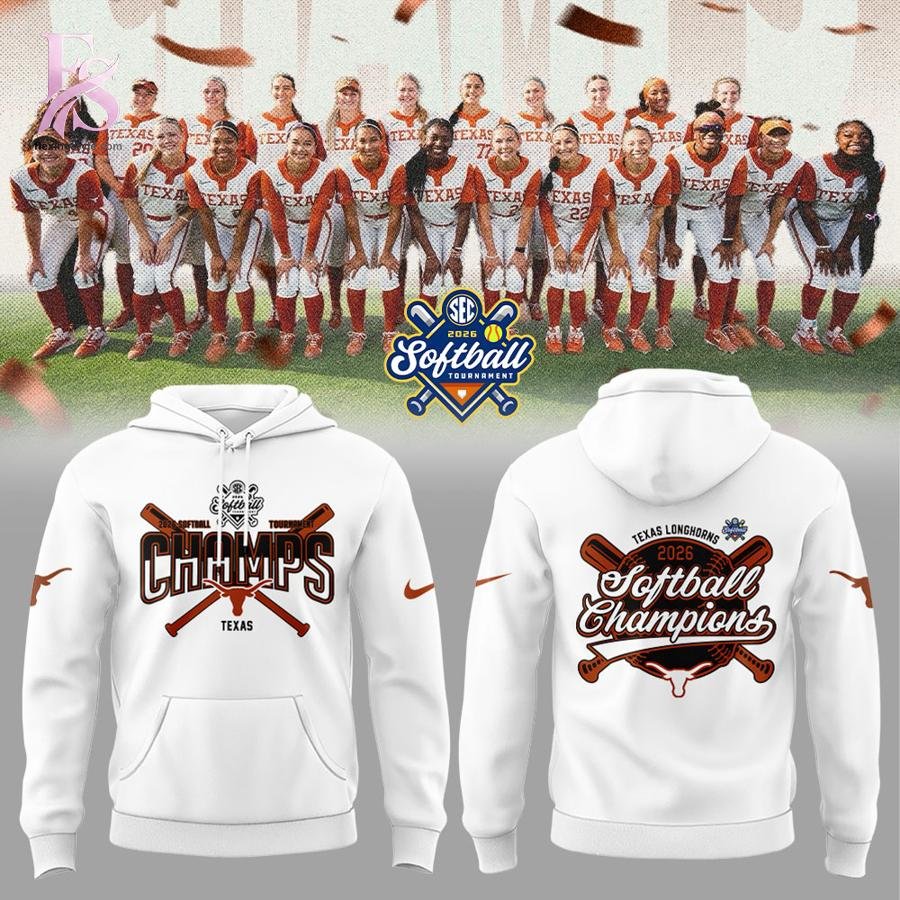 Texas Longhorns 2026 SEC Softball Tournament Champions Locker Room Hoodie