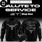 Texas Longhorns 2026 Salute to Service Camo Hoodie T-Shirt