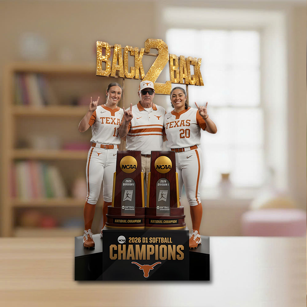 Texas Longhorns NCAA Women's Softball Champions 2026 Custom Shape Acrylic Plaque – TANTN23446