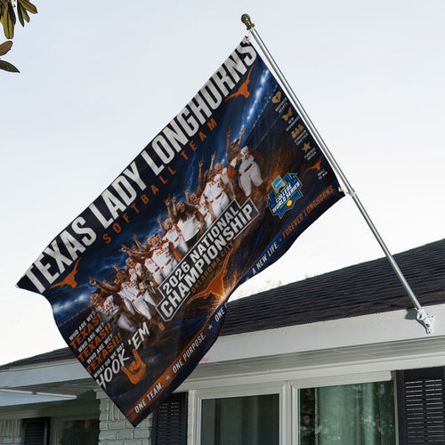 Texas Longhorns NCAA Women's Softball Champions 2026 3D Double-side House Flag – TANTN23442