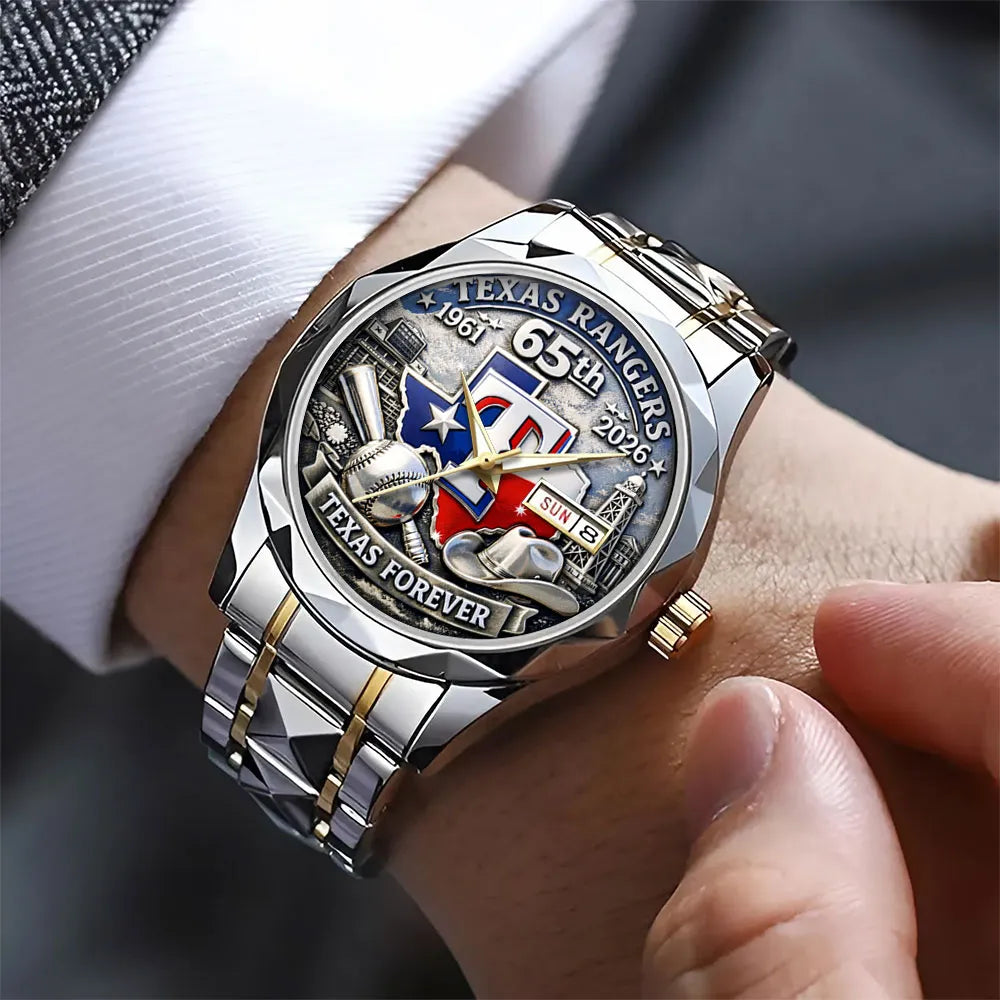 Texas Rangers 65th Anniversary Alloy Luxury Quartz Watch – TANTN21609