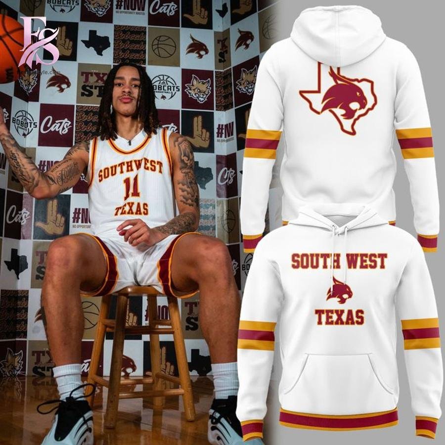 Texas State Bobcats Basketball Throwback Uniform Hoodie