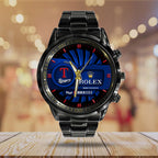 Texas Rangers Black Stainless Steel Watch – MAITM13450