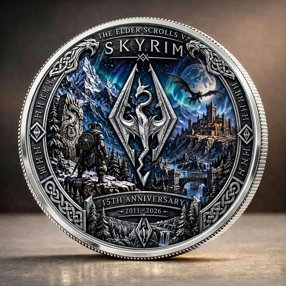 The Elder Scrolls V: Skyrim 15th Anniversary 2026 Commemorative Coin – TANTN26087