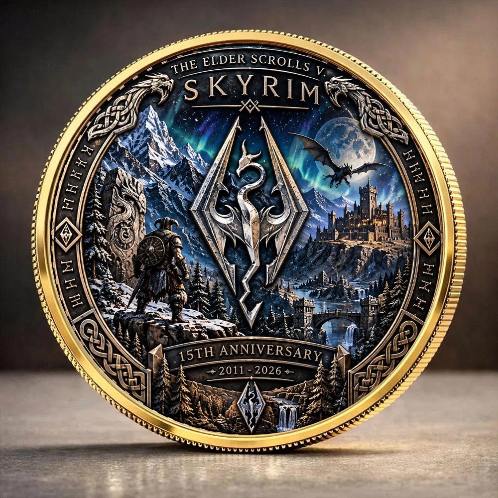 The Elder Scrolls V: Skyrim 15th Anniversary 2026 Commemorative Coin – TANTN26087