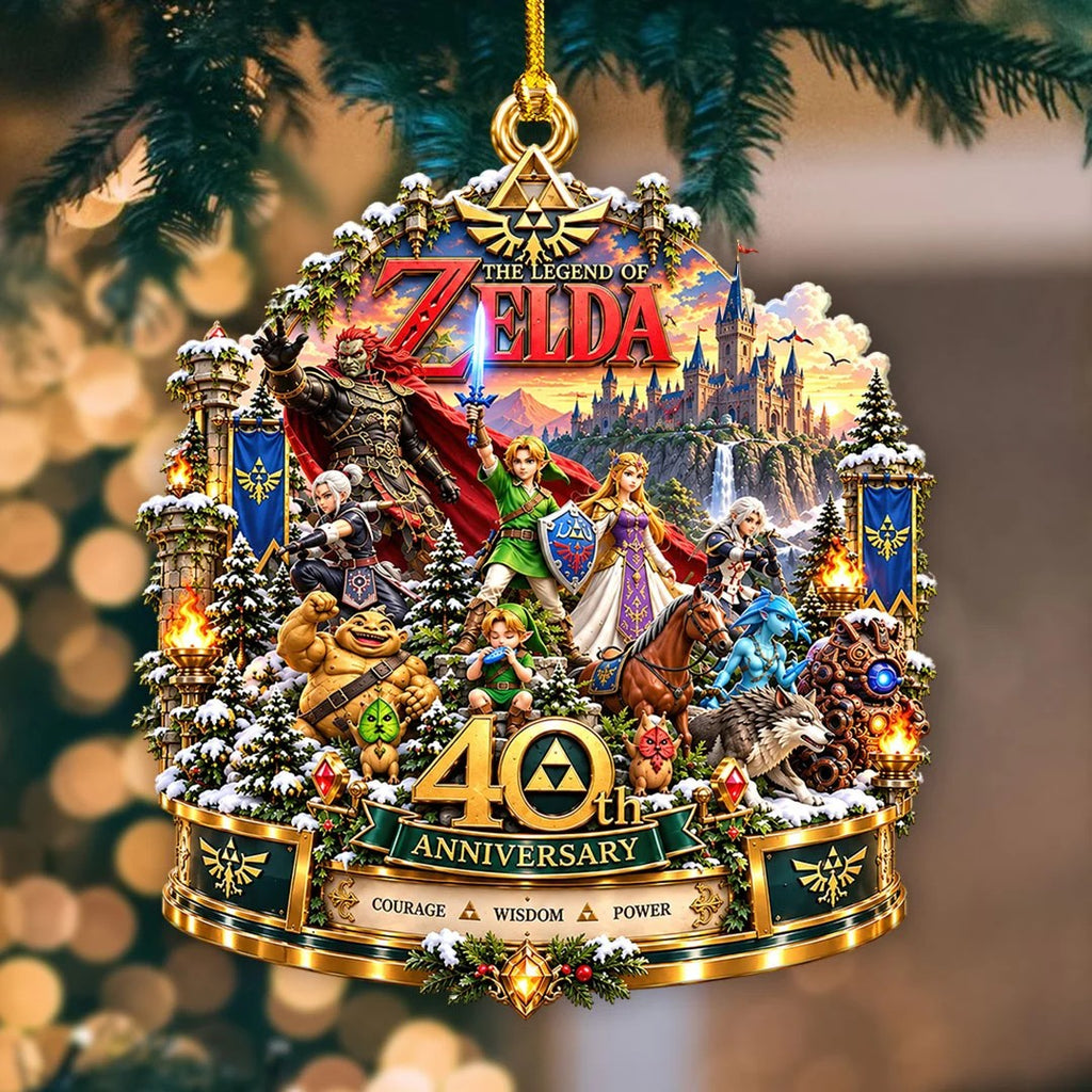 The Legend of Zelda 40th Anniversary Custom Shape 2-side Printed Acrylic Ornament – HOATT26737