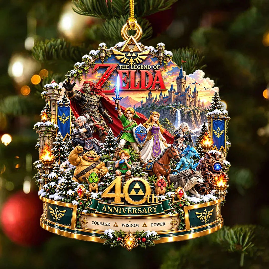 The Legend of Zelda 40th Anniversary Custom Shape 2-side Printed Acrylic Ornament – HOATT26737