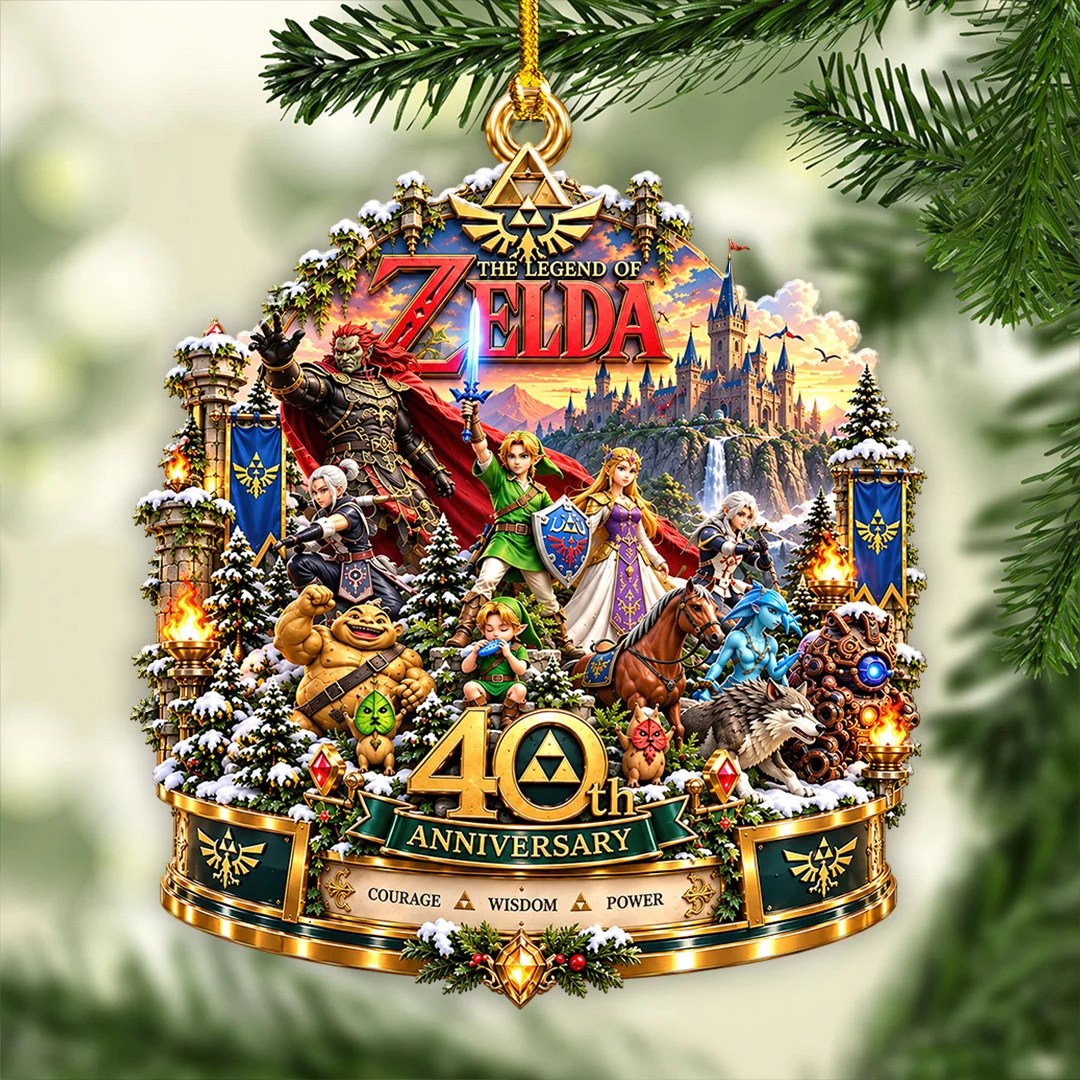 The Legend of Zelda 40th Anniversary Custom Shape 2-side Printed Acrylic Ornament – HOATT26737