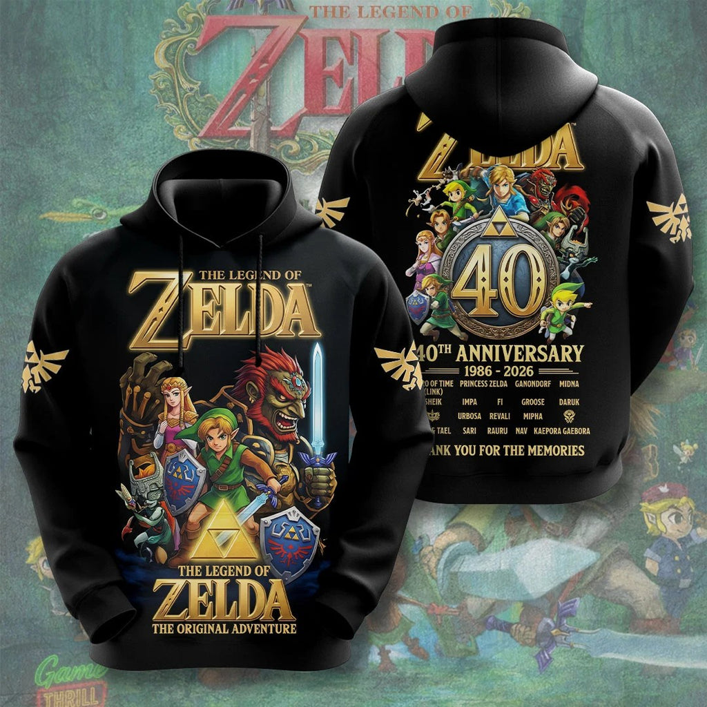 The Legend of Zelda 40th Anniversary 3D Apparel – TMTHU9747