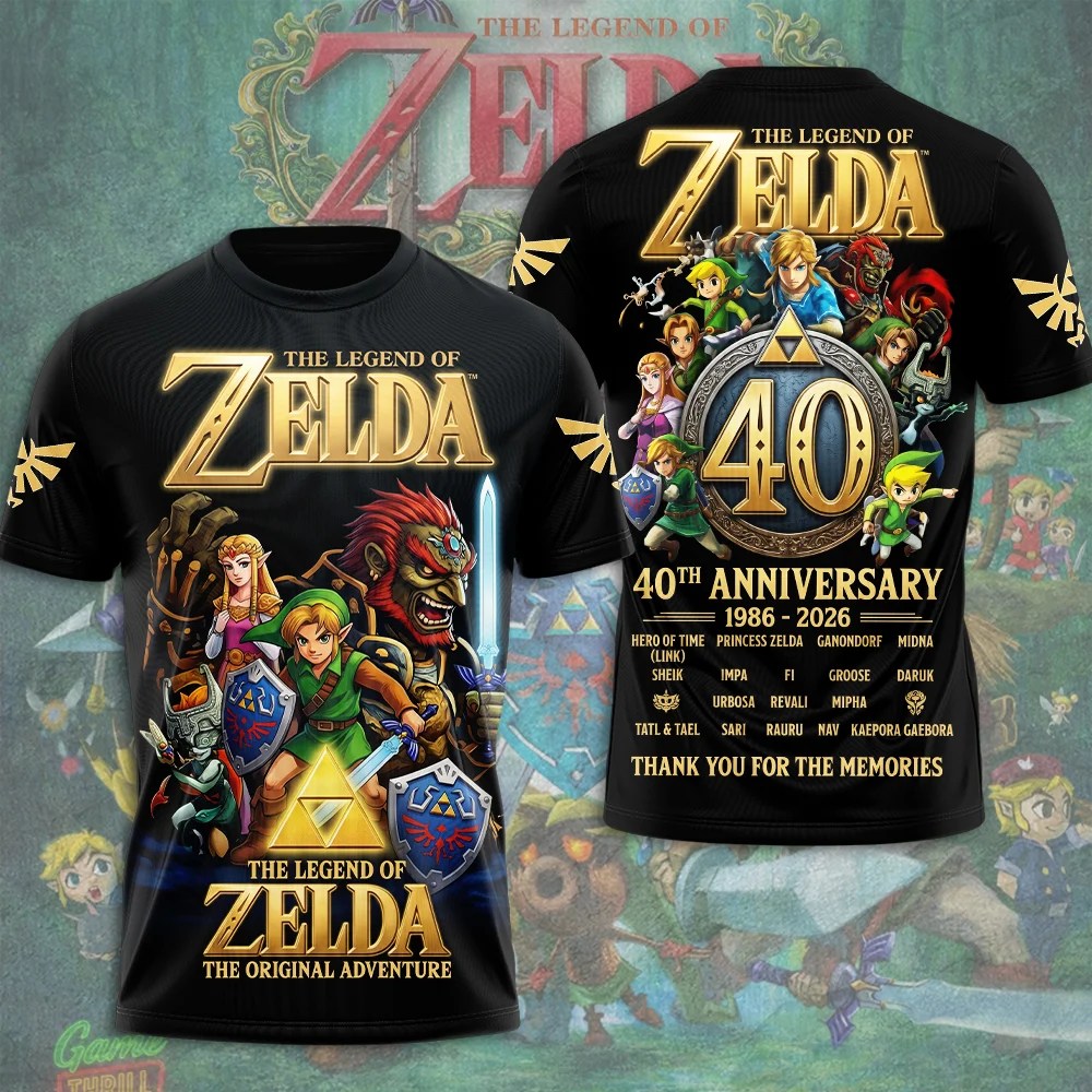 The Legend of Zelda 40th Anniversary 3D Apparel – TMTHU9747