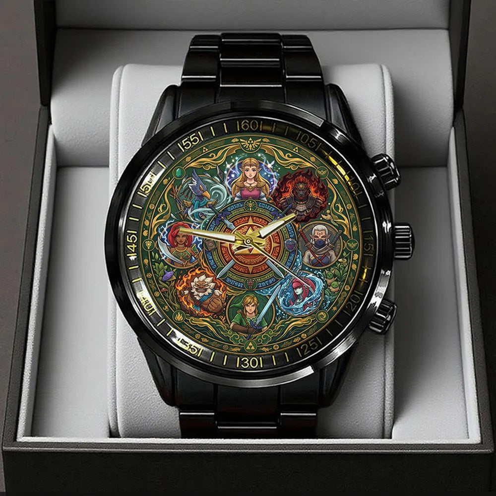 The Legend of Zelda 40th Anniversary Black Stainless Steel Watch – TMTHU10111