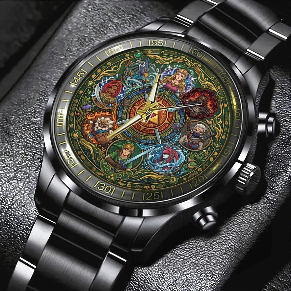 The Legend of Zelda 40th Anniversary Black Stainless Steel Watch – TMTHU10111
