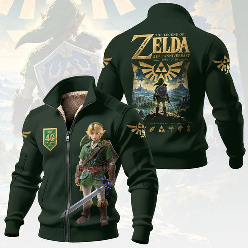 The Legend of Zelda 40th Anniversary Thick Knit Fleece Jacket – HOATT21647