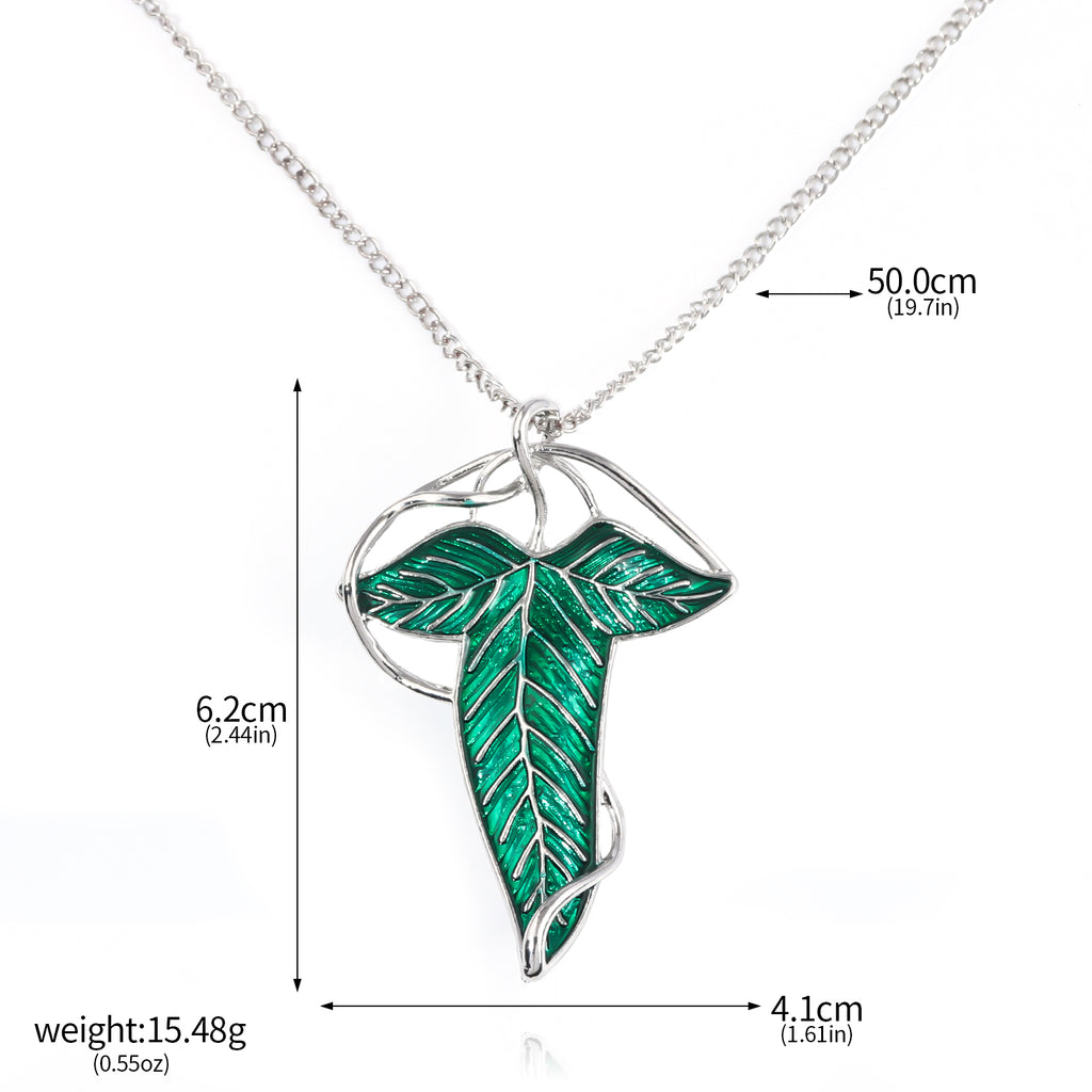 The Lord of the Rings Arwen Elven Leaf Pendant Necklace – MAITMDROP152
