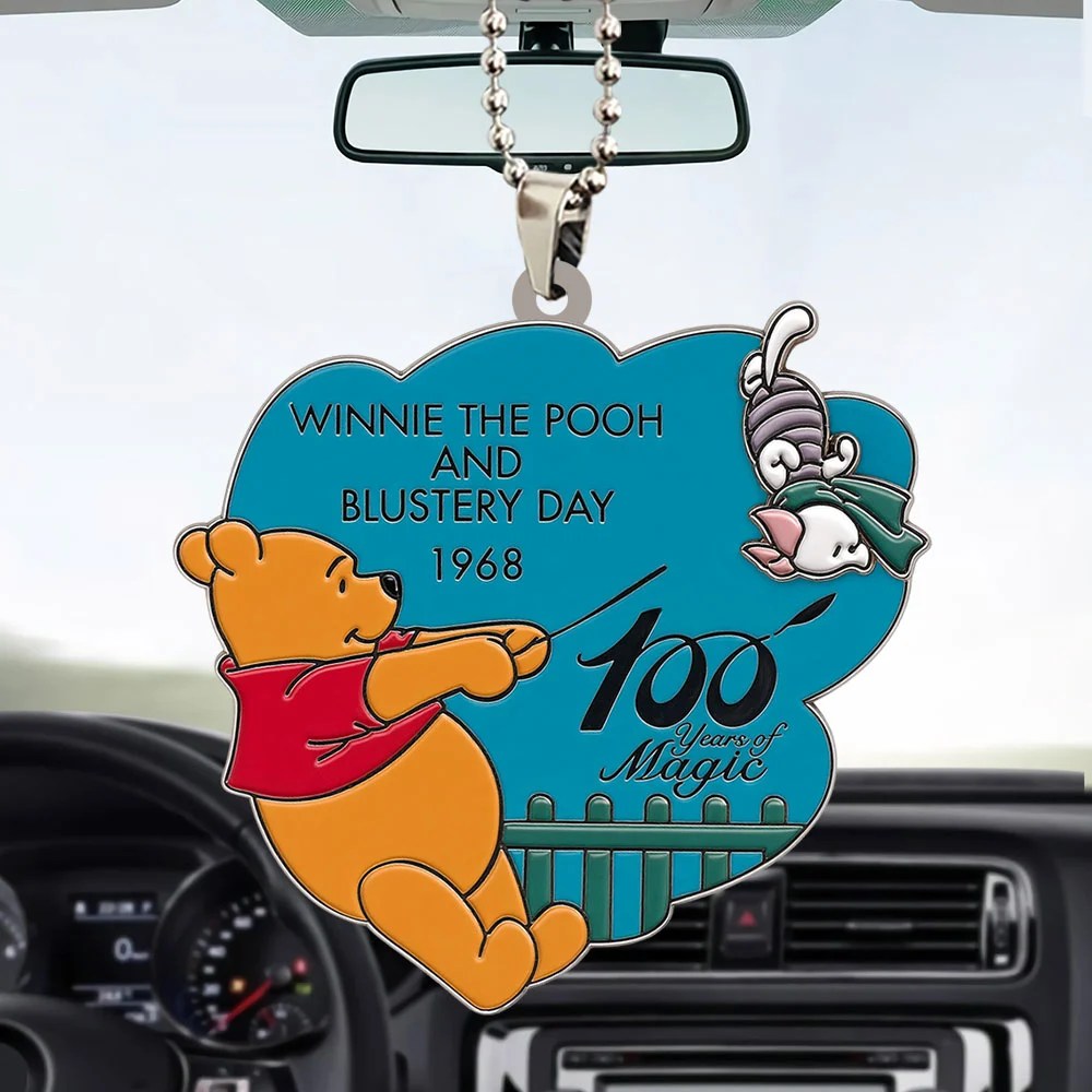 Winnie-the-Pooh 100th Anniversary Custom shape 2-sided Acrylic Car Ornament – GNE8858