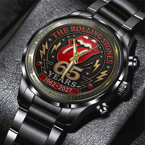 The Rolling Stones 65 Years Anniversary Black Stainless Steel Watch – TANTN24555