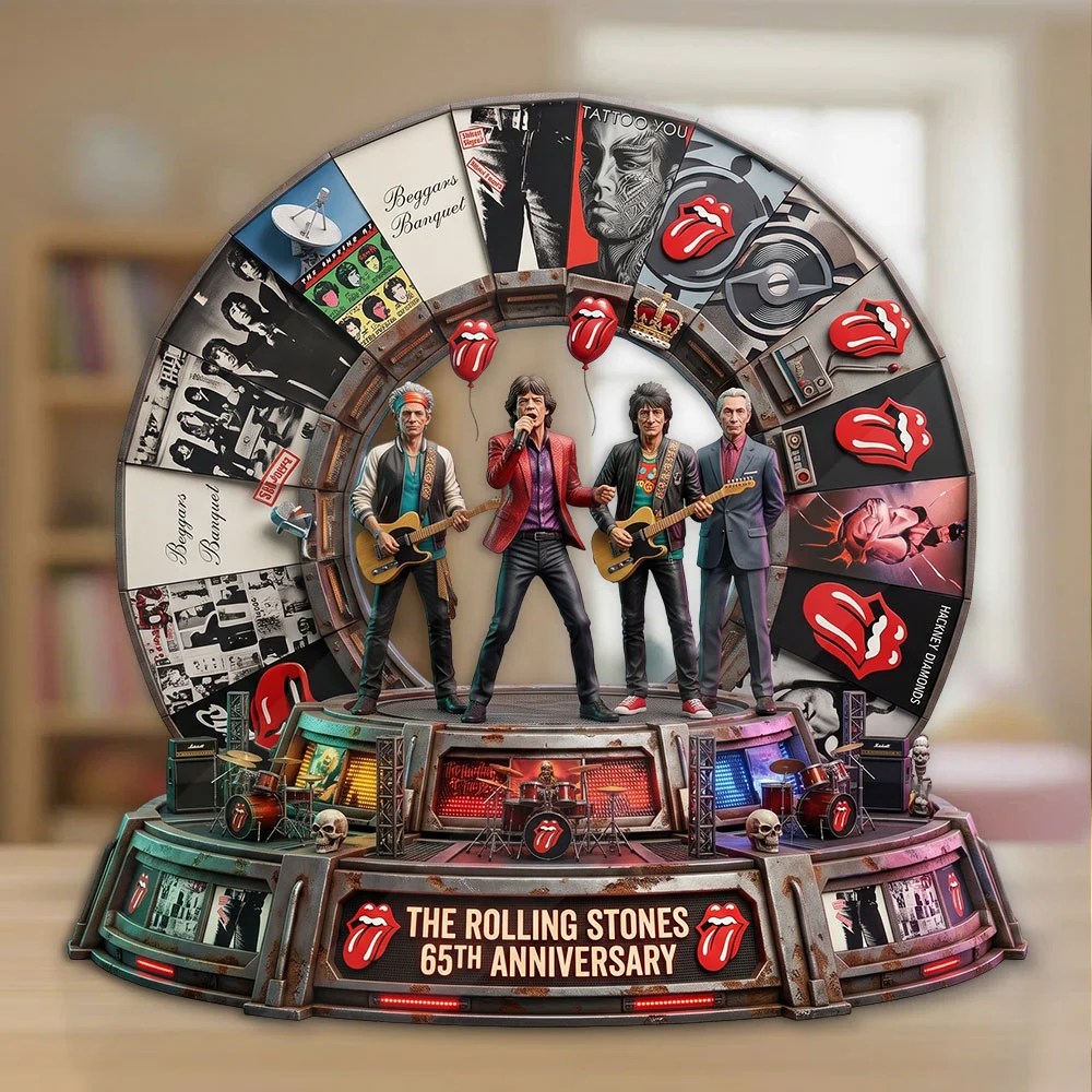 The Rolling Stones 65th Anniversary Custom Shape Acrylic Plaque – TMTHU8787