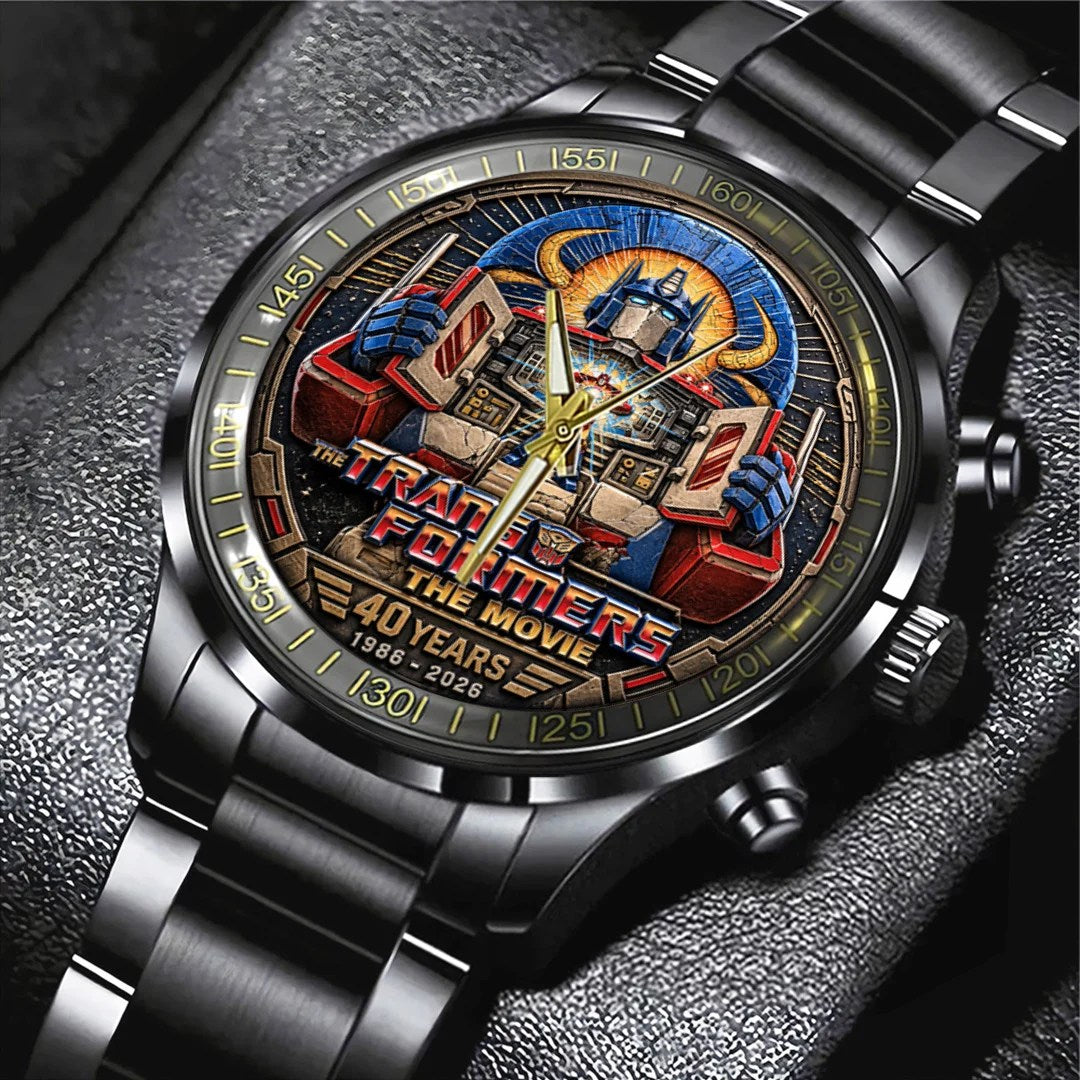 The Transformers: The Movie 40th Anniversary Black Stainless Steel Watch – TANTN26232
