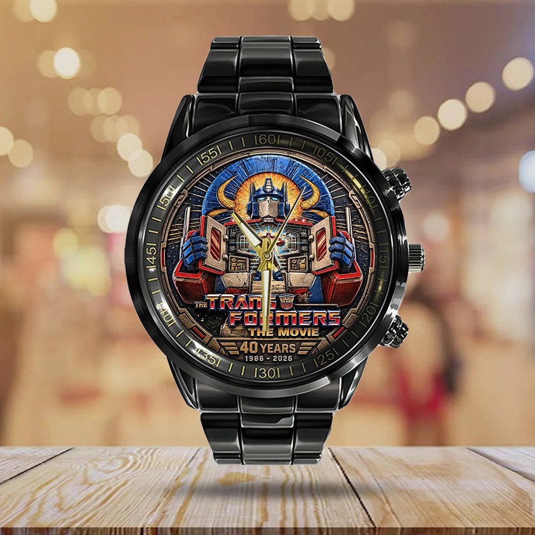 The Transformers: The Movie 40th Anniversary Black Stainless Steel Watch – TANTN26232