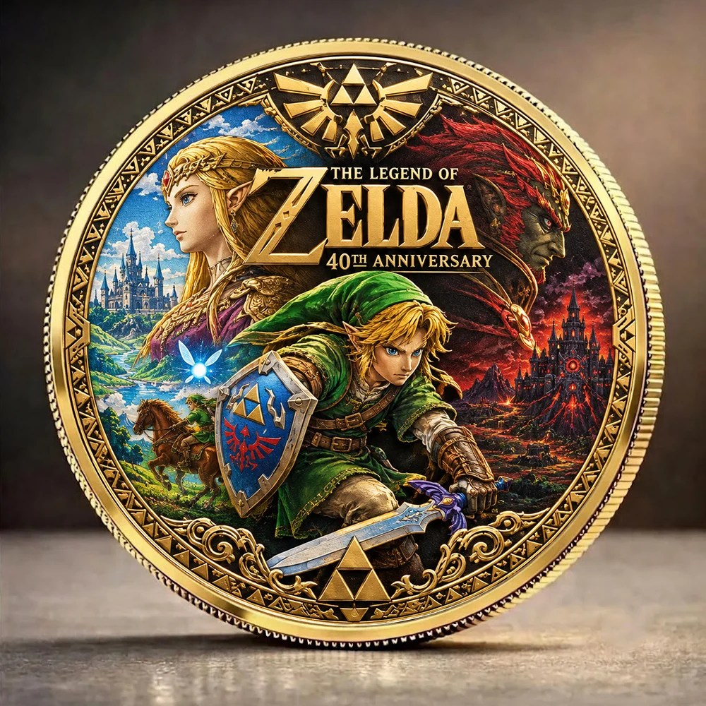 The Legend of Zelda 40th Anniversary Commemorative Coin – GNE8695