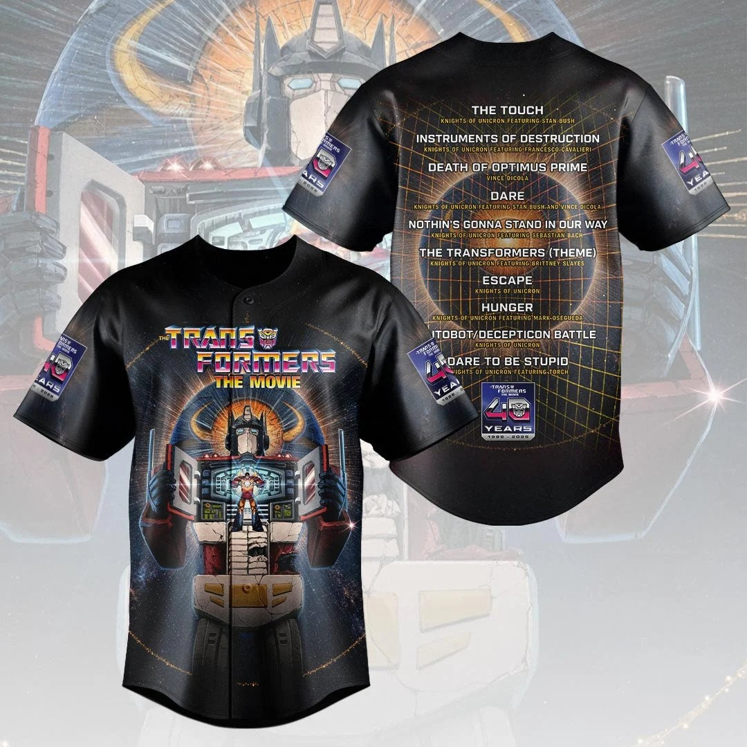 The Transformers: The Movie 40th Anniversary Baseball Jersey – HOATT26897