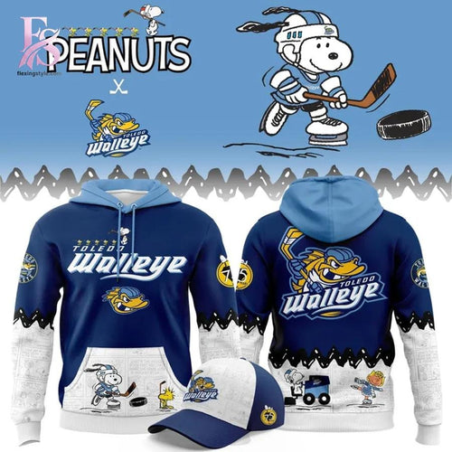Toledo Walleye Peanuts Night Snoopy Hoodie
